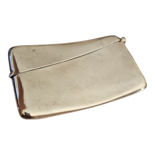 Antico astuccio porta carte in argento sterling monogramma DB - Foto 4 di 7