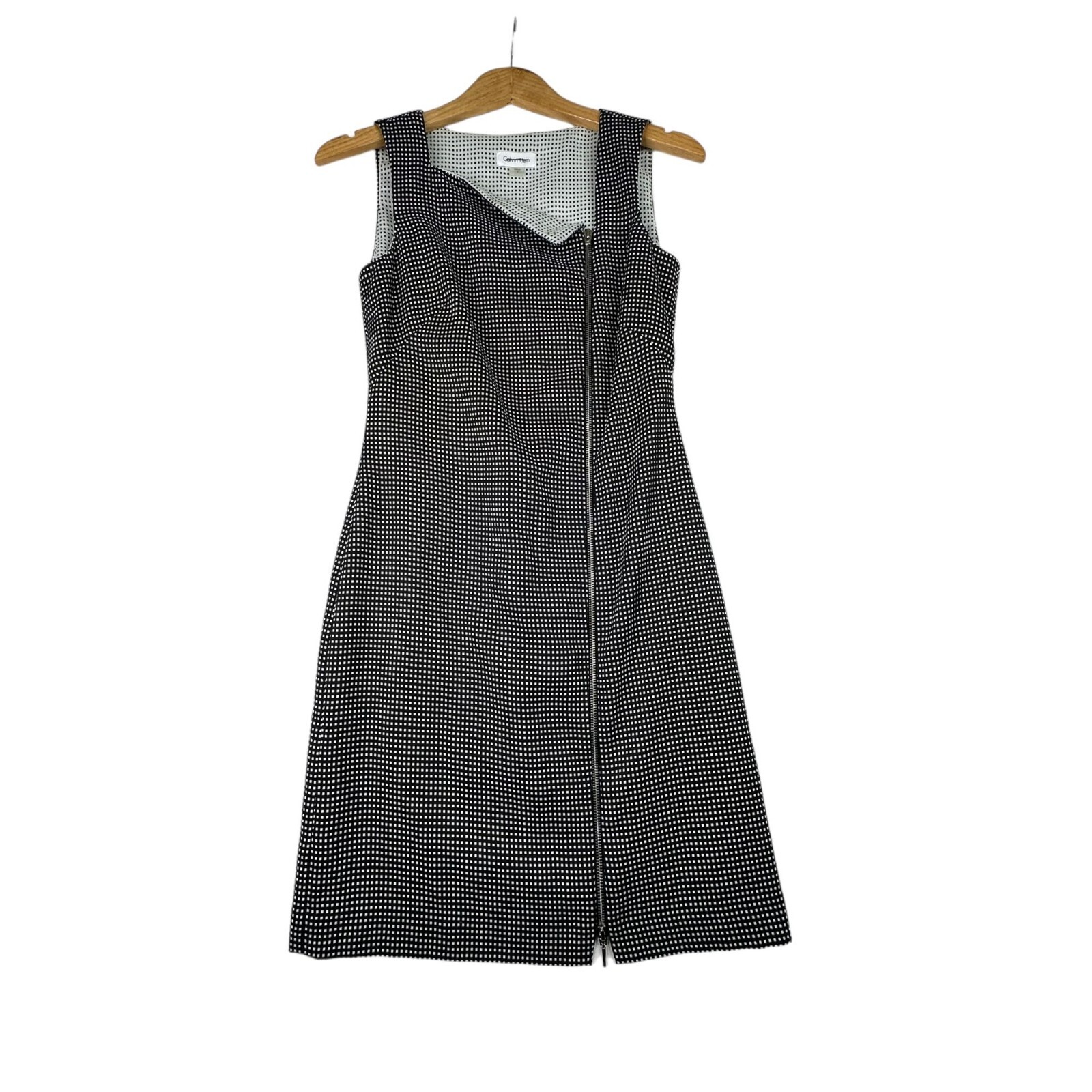 Calvin Klein Plaid Dress size 2 Black/White