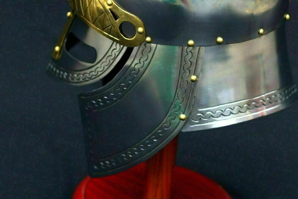 Armadura Medieval Vikingo Caballero Europeo Cruzado Larp Réplica Casco Guerrero Foto 3 de 4