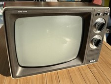 RCA Vintage Portable Television B W Solid State Dial TV 12 Screen Gaming Retro