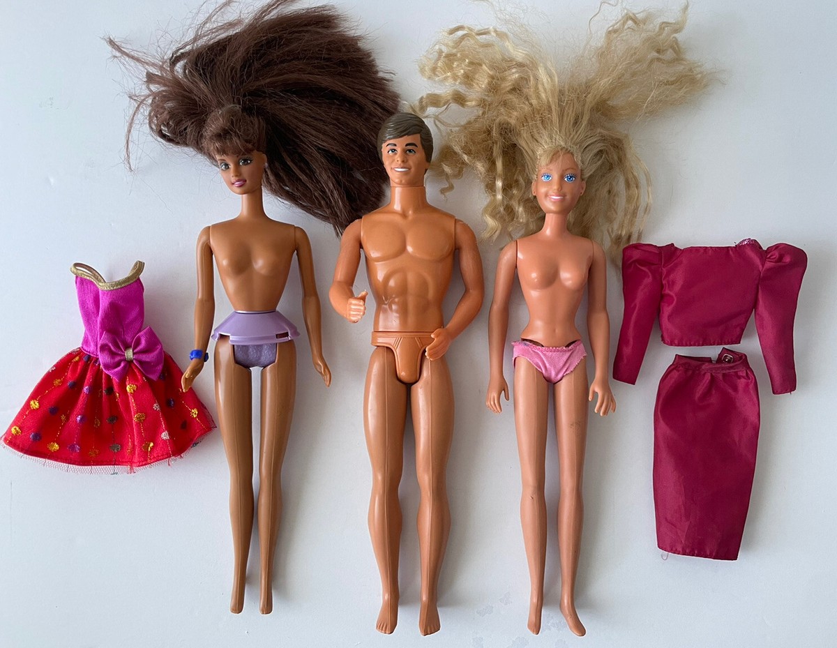 その他 Vintage Barbie Vintage Barbie Ken Lot 1983 1987 1990 Blonde Brunette Taiwan