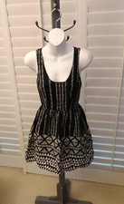 Staring At Stars URBAN OUTFITTERS Womens Beige Black Geometric Dress Sz 0