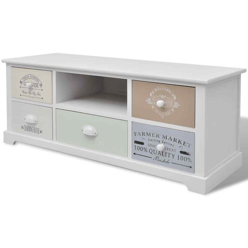 vidaXL French TV Cabinet Wood - Picture 2 of 6