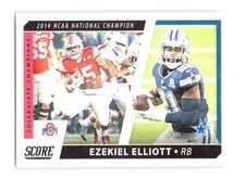 2021 Score Football #CC6 Ezekiel Elliott Collegiate Champions