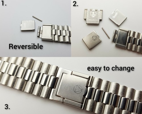 NSA Pat. 434845 Bracelet for Jaeger LeCoultre Memovox - 18mm - Parts - Picture 3 of 7