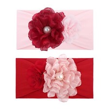 Valentines Baby Girl Headbands Bows Red Hair Bows Newborn Headbands Heart Wid...