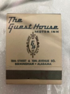 The Guest House Motor Inn in Alabama Match Book