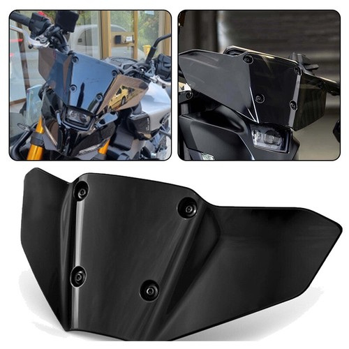 Black Motorcycle Motorbike Windscreen Deflector ABS Fit For Yamaha MT-09 SP 2024 - Foto 8 di 11