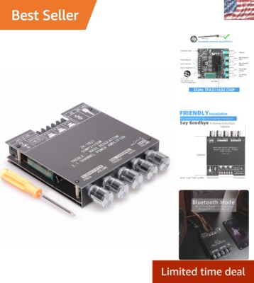 2.1 Channel DIY Subwoofer Amplifier Board with Safe Protection & Bluetooth Audio