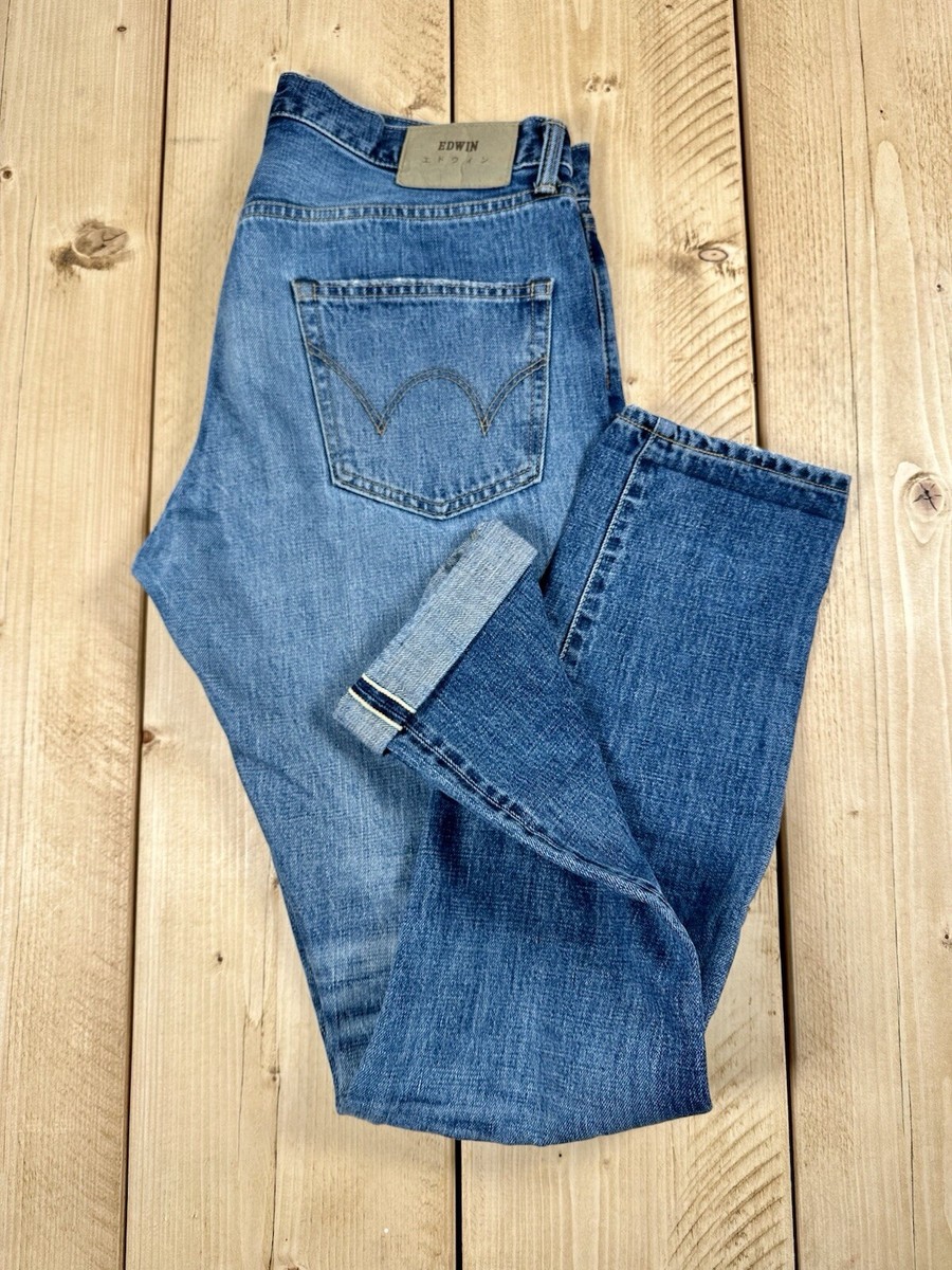 Edwin ED55 Washed Rainbow Selvedge Regular Tapered 30x32 UK