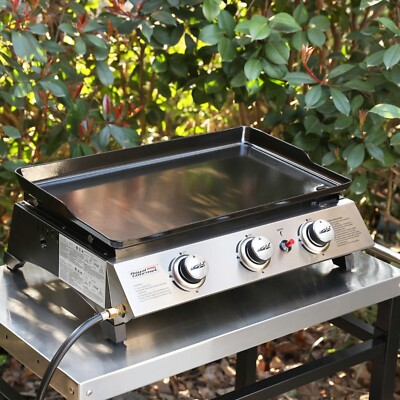 #ad Royal Gourmet 3 Burner Portable Propane Gas Grill TableTop Griddle for Outdoor $113.99