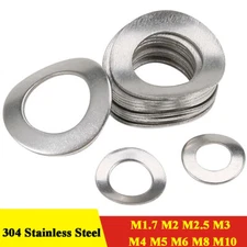 Wave Washers 304 Stainless Steel M1.7 - M10 Compression Type Wavy Crinkle Spring