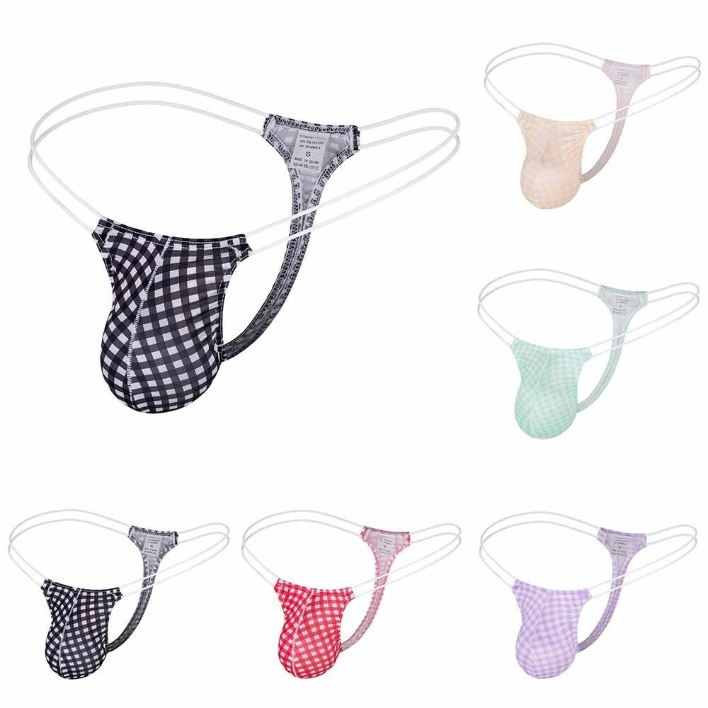 Sexy Mens Thong Lingerie T-back Low-Rise Breathable Underwear Briefs Underpants