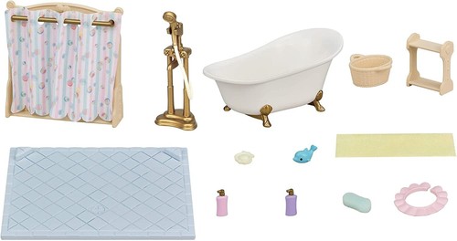 Sylvanian Families Bath Shower Toilet Sets Calico Critters Japan - Picture 4 of 32
