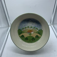 Vintage Sango Sangostone Country Cottage 9" Round Vegetable Bowl 3645