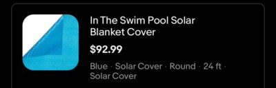 In The Swim Pool Solar Blanket Cover