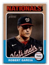 2024 Topps Heritage Robert Garcia RC #118 Nationals