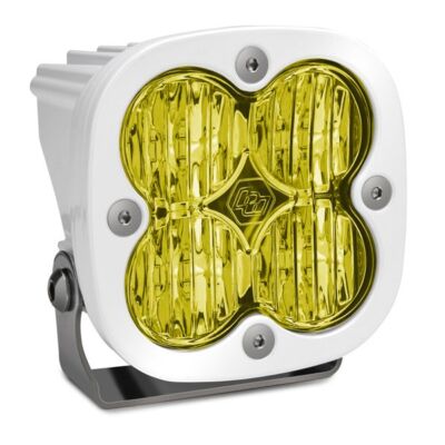 Baja Light Pod White Frame Squadron Pro Cornering Pattern Amber Lens Universal