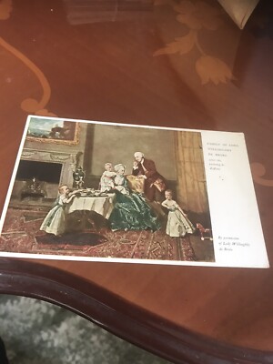 Familie von Lord Willoughby De Broke von Zoffany Medici Gesellschaft 193 Vintage Postkarte