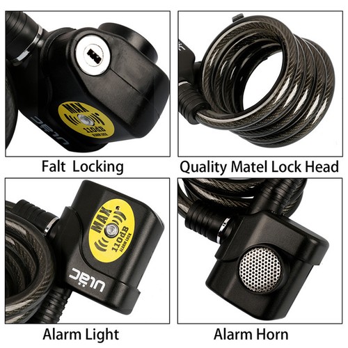 Electronic Bike Alarm MTB Chain Security Lock Motor Bicycle Anti-Theft Lock - Picture 8 of 11