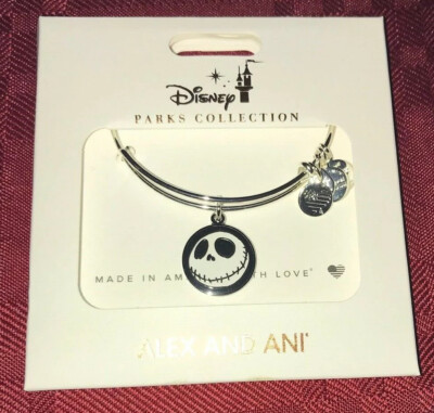 Disney Alex And Ani Nightmare Before Christmas Jack & Sally Bracelet 2 Sided New
