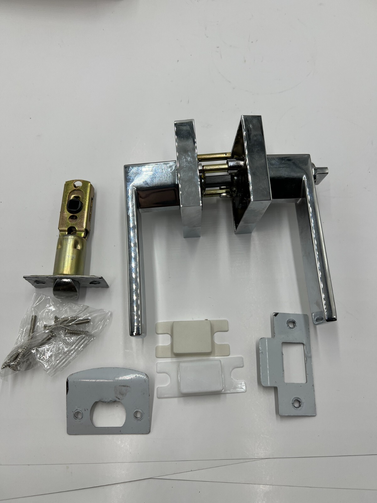 Heavy Duty Square Privacy Door Handles in Polished Chrome DL01PCBK-image