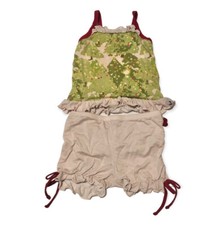 Sweet Honey 2T Summer Outfit Tank Top Ruffle Shorts Green Pink