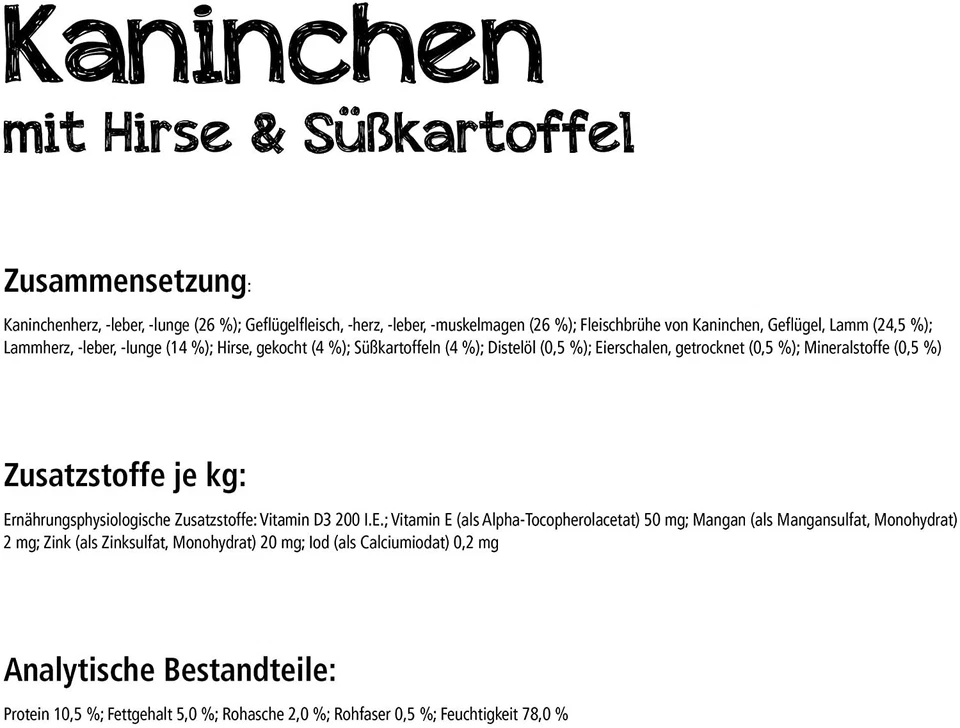 Belcando Frischebeutel 12x125g Kaninchen mit Hirse & Süßkartoffel für Hunde - Bild 2 von 3