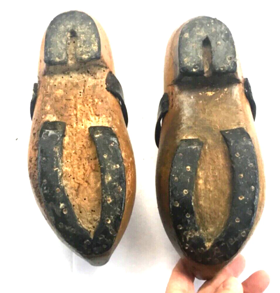 ANCIENNE PAIRE DE SABOTS ENFANT LIMOUSIN SABOT Ehemaliger Sabot Antiguo Sabot - Photo 4/4