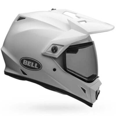 Bell MX-9 Adventure MIPS Solid ECE 22.06 Helm weiß - klares Visier