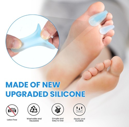 Gel Toe Separators for Bunion Relief– Toe Straightener for Corn, Blister Prevent - Picture 2 of 6