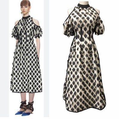 maxi dress self portrait black white dress