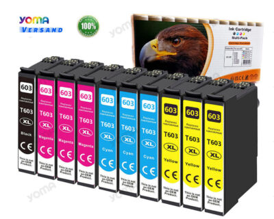 10er Patronen kompatibel für Epson 603XL WF-2810 2830 XP-2100 3100 kein original