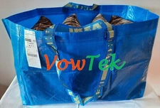 6  NEW LARGE IKEA FRAKTA REUSABLE TOTE FOR SHOPPING LAUNDRY GROCERY STORAGE BAG
