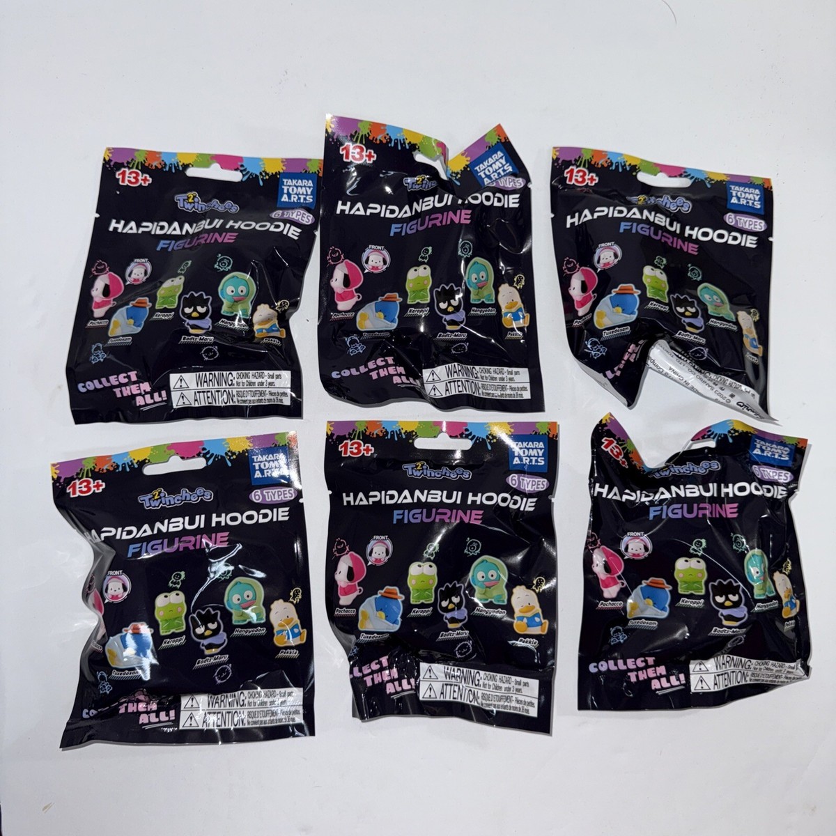 BONBONERO（ボンボネロ） アクア CHIBI_GURI（チビグリ）セット Twinchees Hapidanbui Hoodie Figurine : Lot of 6 Sealed Packs HELLO