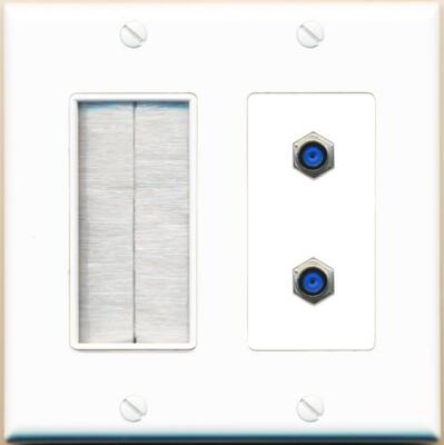 RiteAV 2 F81 with Brush Wall Plate [White]
