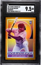 2021 Panini Chronicles Overdrive #21 Dylan Carlson NEON ORANGE /17 SGC 9.5 RC