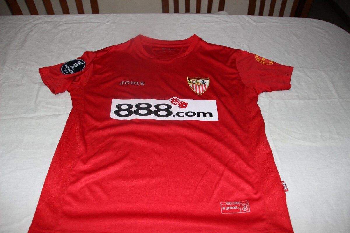 Maillot Officiel Sevilla FC Joma - Finale Copa Del Rey 2010, Taille XXL, Signé - Occasion