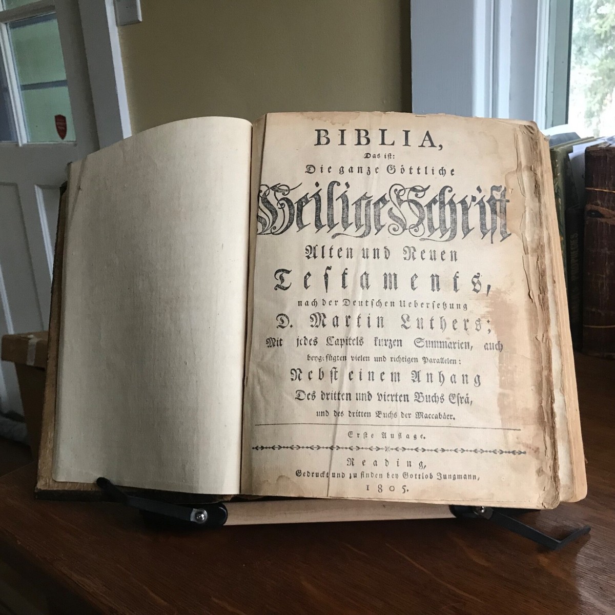 1805 Biblia, das ist: die Ganze Göttliche Heilige Schrift Alten