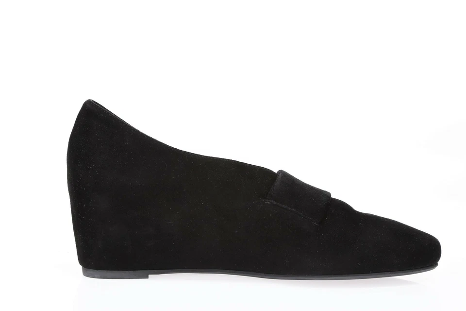 AQUATALIA Womens 'Piston' Black Suede Sz 6 Wedge Loafers NEW! 211592 - Image 4 of 4