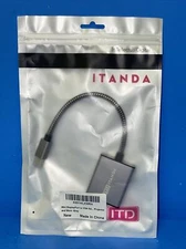 Itanda ITD Gray Mini DisplayPort DP to VGA Female Video Display Cable Adapter
