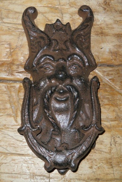 Cast Iron Gargoyle Door Knocker 1 Antiqued Bronze Look Finish H-93