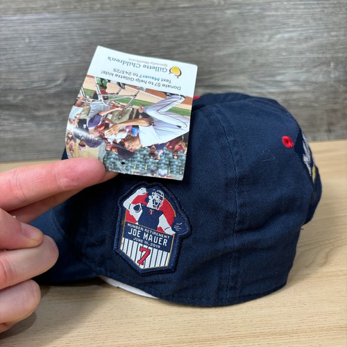 Minnesota Twins Hat Cap Snapback Blue MLB Baseball Joe Mauer Adjustable NWT - Picture 4 of 9