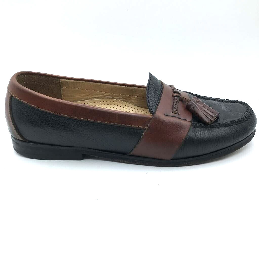 Cole Haan Mens Loafer Dress Shoes Black Leather Two Tone  display picture 2