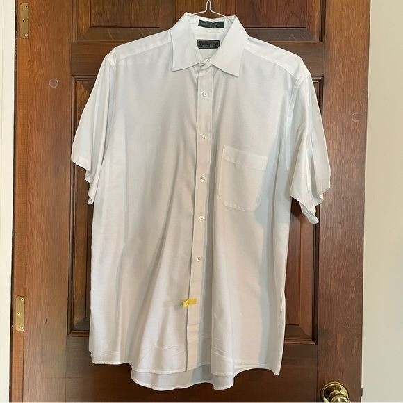 FILA Camicia uomo Tailor's Row Finery 100% cotone pregiato manica corta taglia 16 collo