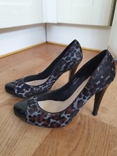 Ladies Size 4 High Heels Autograph  Leopard Print 