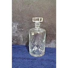 Bohemia Crystal Cut Carafe w/Glass Stopper Hand Made Czechoslovakia Original Box