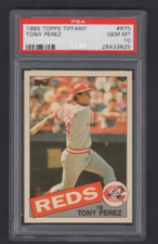 1985 TOPPS TIFFANY PARALLEL #675 TONY PEREZ REDS HOF PSA 10 GEM MINT LOW POP