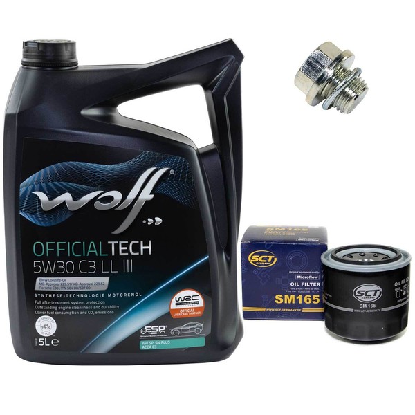 MotoröL Set 5W30 5 Liter + ÖLfilter + ÖLablassschraube FüR Suzuki Grand Vitara I-image