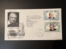 GRENADA FDC CENTENNIAL WINSTON CHURCHILL 1974 TO MIDDLESBROUGH